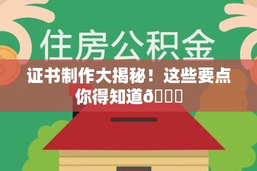南靖证书制作大揭秘！这些要点你得知道😎